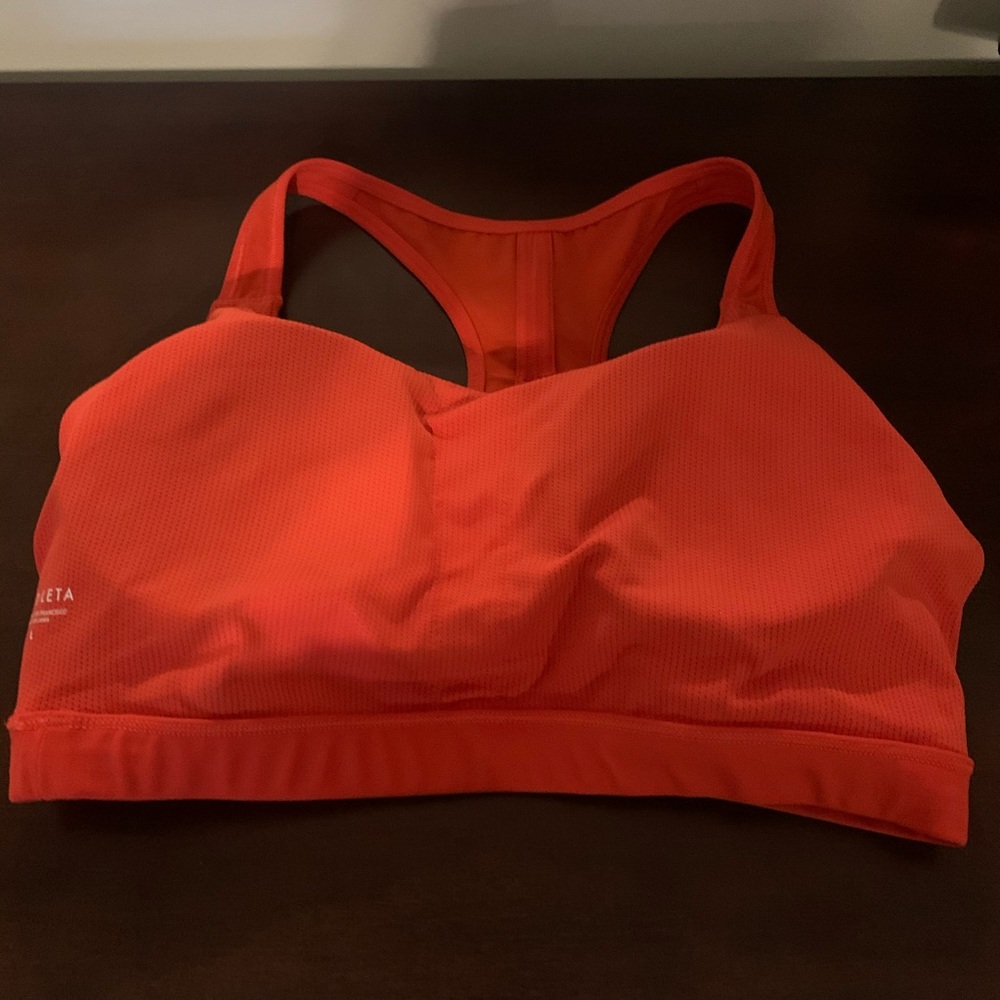 Athleta Contender Bra D&DD cup Sz Large Torch Red - Picture 5 of 5